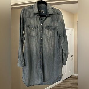 Gap Denim Western Shirt Dress
